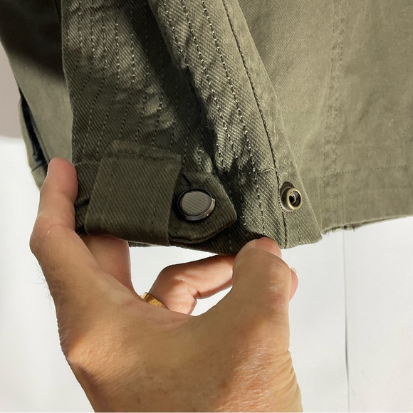 Wantdo Men’s Stand Collar Cotton Military Coat Army Green Five Pockets Size SM - Picture 10 of 16